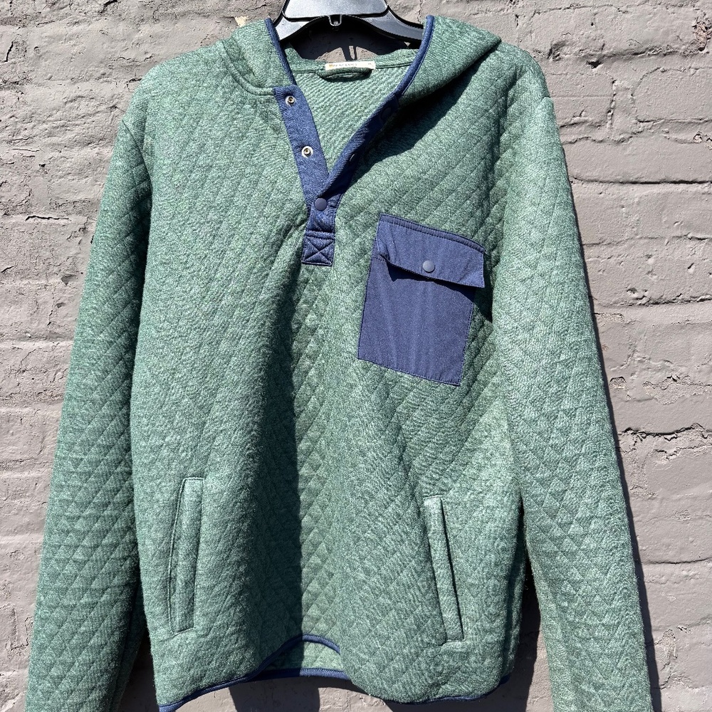 Marine Layer Quilted 1/4 Snap Pullover